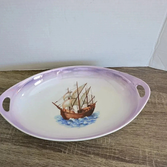 Vintage  Sailboat Serving Dish - Picture 3 of 8